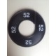 Maatring 9cm zwart/wit 52